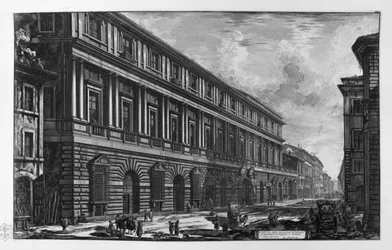 Veduta des Palazzo Vidoni Caffarelli (Palazzo Stoppani). Kirche des Gesù